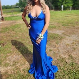 Royal blue prom dress! Stretchy material
